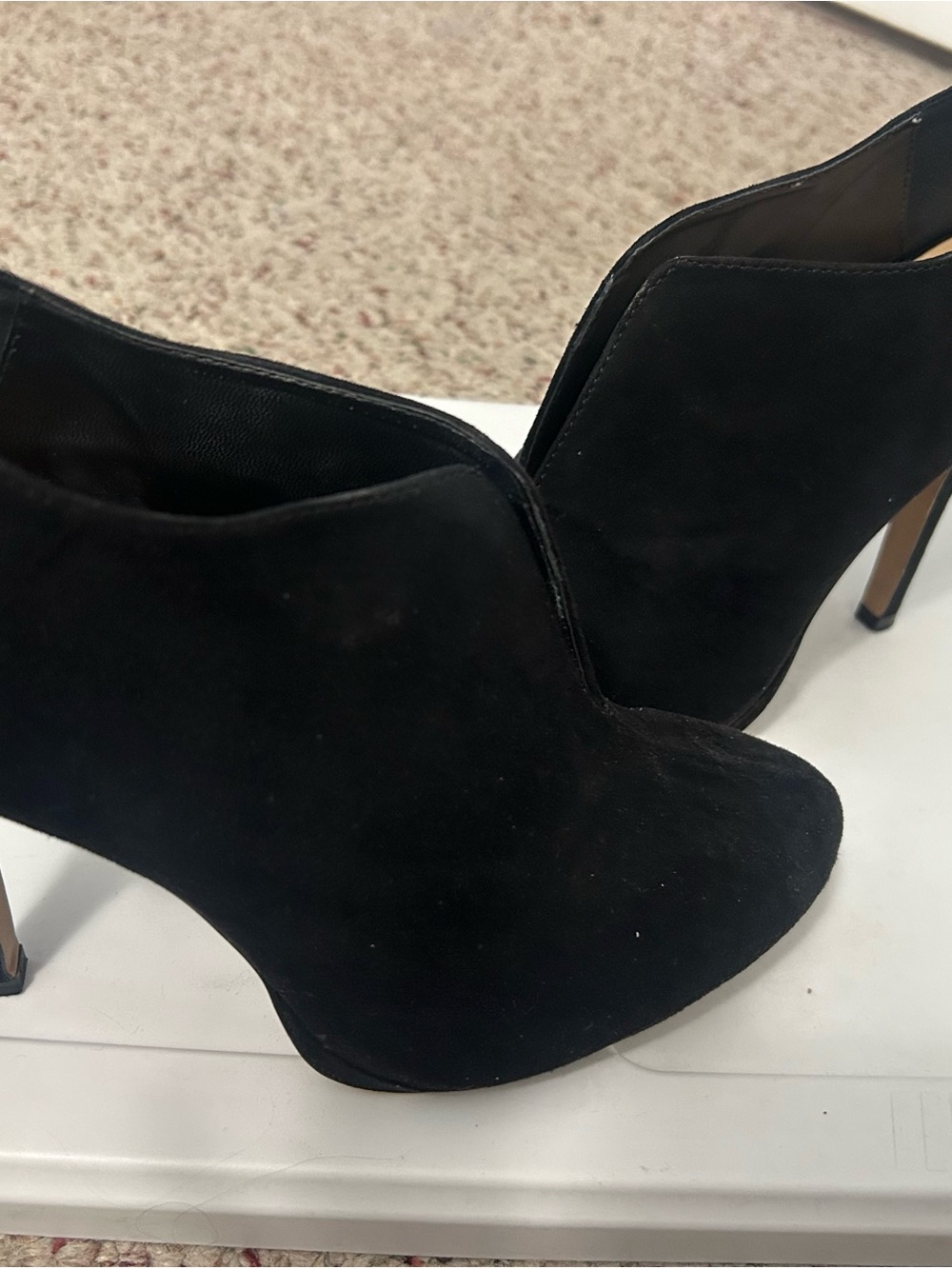 Apt. 9 Black Suede High Heel Ankle Boots